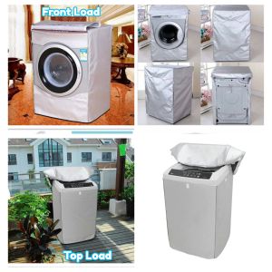 Premium Front Load Washing Machine Cover – 60x60x85cm | Durable, Waterproof & Dustproof | Grey/Silver with Zipper for Easy Access