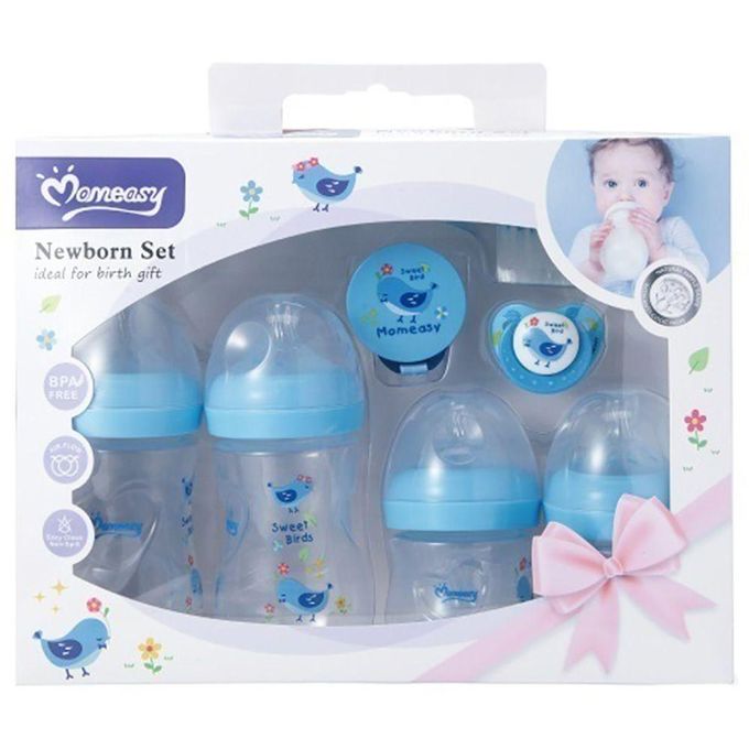 "Mom Easy Momeasy Complete Newborn Baby Feeding Gift Set – BPA-Free Bottles, Nipples, Bottle Brush & Accessories – Ideal Gift for New Moms & Baby Showers"