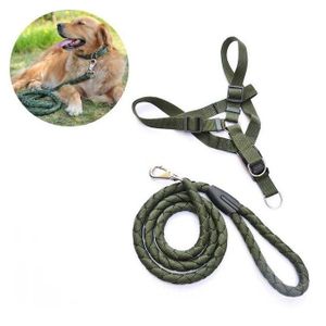 “Adjustable Easy‑Grip Rolled‑Up Dog Collar & Leash Set — Anti‑Hair Tangling, Available in Black & Brown”