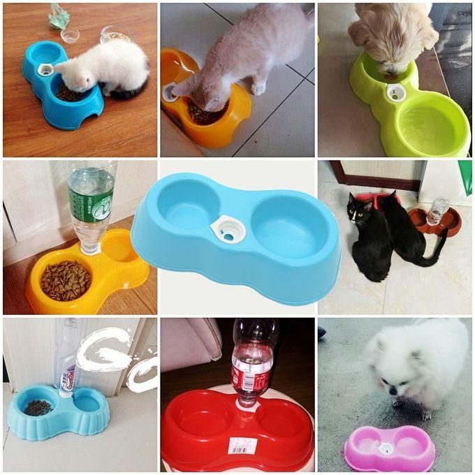 2‑in‑1 Automatic Double Pet Bowl & Water Dispenser – 500 ml PP Water Tank, Moisture‑Proof Mouthpad, Perfect for Cats & Small Dogs (3 Colors)”