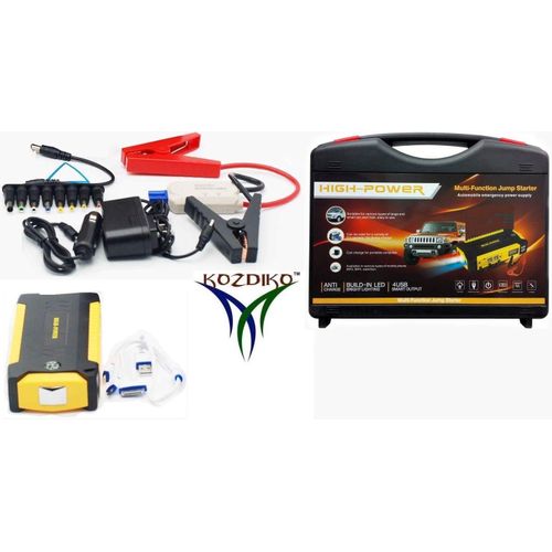 "High-Power Multifunction Car Jump Starter with Built-In Air Compressor – 12V Portable Emergency Power Bank & Tire Inflator | Jump Starts Petrol & Diesel Engines, Charges Devices, LED Light, Safety Pr