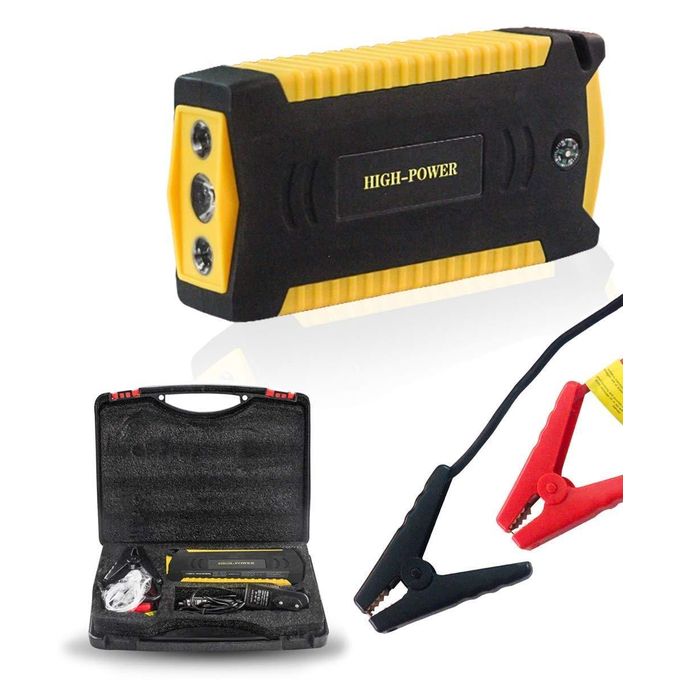 "High-Power Multifunction Car Jump Starter with Built-In Air Compressor – 12V Portable Emergency Power Bank & Tire Inflator | Jump Starts Petrol & Diesel Engines, Charges Devices, LED Light, Safety Pr