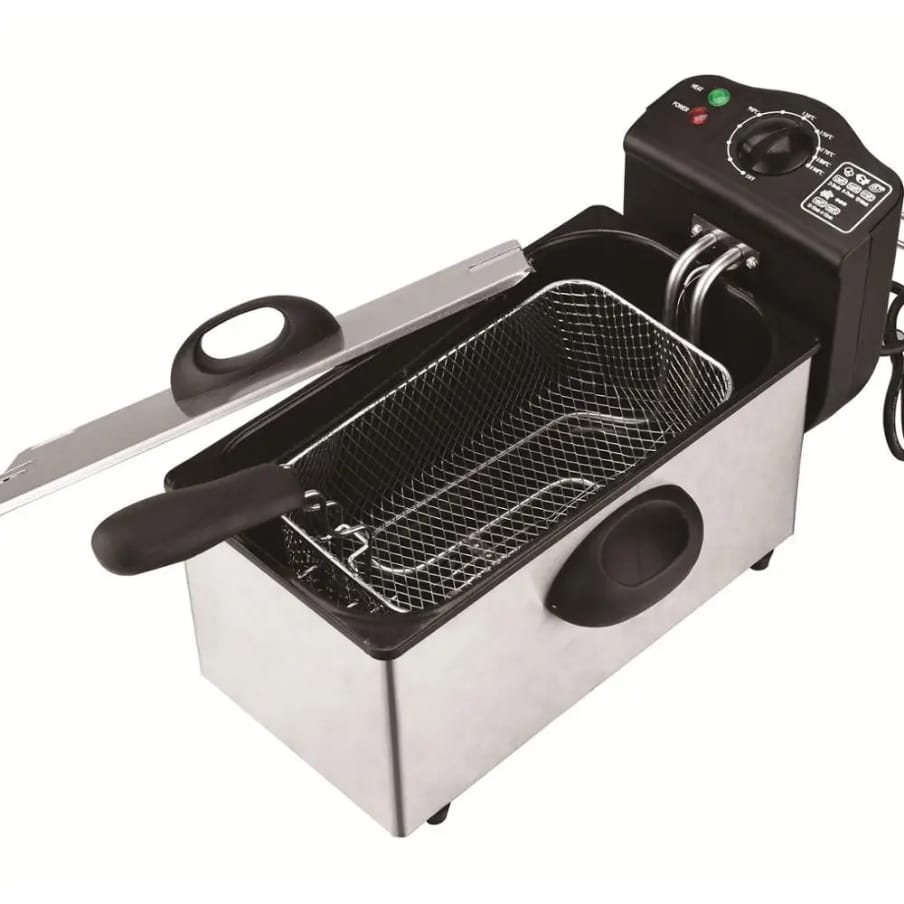 "Sokany 3-Litre Electric Deep Fryer Machine – Compact Home Deep Fryer with Adjustable Temperature Control, Fast Heating, and Stainless Steel Design – Ideal for Crispy Fries, Chicken, Snacks & More"