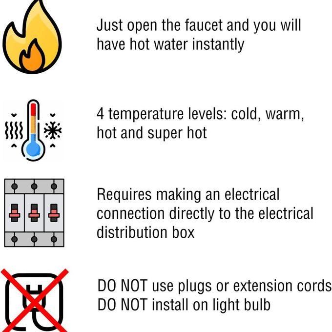 "Fame Super Ducha 4T Electric Shower Head – Original High-Quality Brazil-Made Instant Hot Water Shower for Salty, Normal & Borehole Water – 4 Temperature Settings, Durable & Energy Efficient for Daily