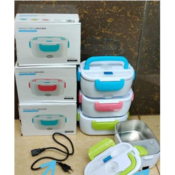 "Electric Lunch Box with Stainless Steel Inner Container – Portable Food Warmer for Home, Office & Travel Use – Fast Heating, Leak-Proof Design, Easy to Clean & Reusable Food Storage for Hot Meals on