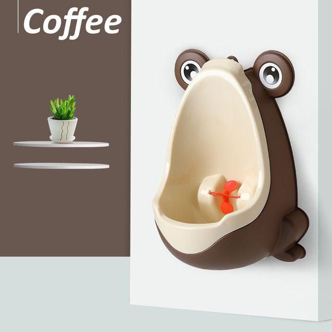 "Cute Frog Boys' Training Urinal – Adjustable Wall-Mounted Toddler Potty with Rotating Windmill Target, Non-Toxic Material, and Fun Design – Easy to Install & Perfect for Toilet Training (21x16.5x30cm