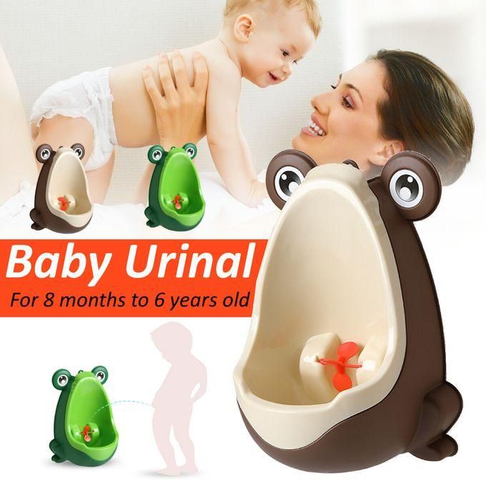 "Cute Frog Boys' Training Urinal – Adjustable Wall-Mounted Toddler Potty with Rotating Windmill Target, Non-Toxic Material, and Fun Design – Easy to Install & Perfect for Toilet Training (21x16.5x30cm