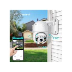 360° Wireless Smart WiFi CCTV Camera – 1080P HD PTZ with Night & Day Vision, Motion Detection, Two-Way Audio, Mobile Surveillance & IP66 Waterproof | ONVIF Supported