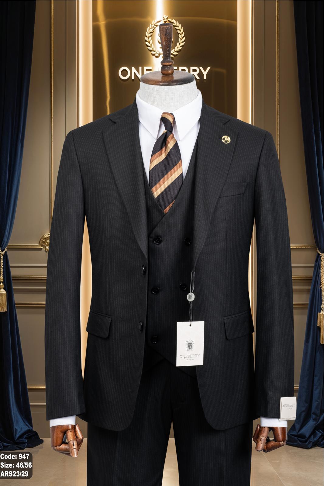 Fashion Men's Suit 3 Piece Set Blazers and Pants Classic Business Gentleman Formal Groom Wedding Dress Plus Size High Quality Suit