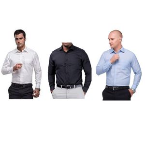 "Fashion 3-Pack Turkey Men's Official Shirts - Premium Slim Fit Design - 100% Pure Cotton for Unmatched Comfort and Style - Perfect for Formal and Casual Wear"
