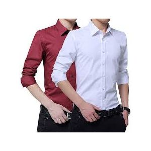 "Fashion 2-Pack Turkey Men's Official Shirts - Premium Slim Fit Design - 100% Pure Cotton for Unmatched Comfort and Style - Perfect for Formal and Casual Wear"