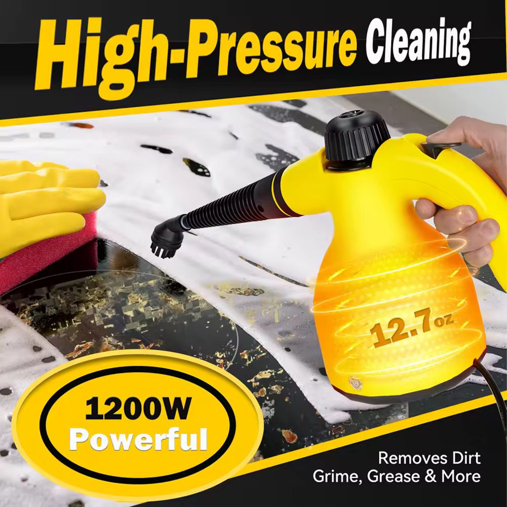 "220V High-Temp Handheld Steam Cleaning Machine – Heavy-Duty Sterilizer & Pressure Washer for Cars, Kitchens, AC Units & Household Surfaces"