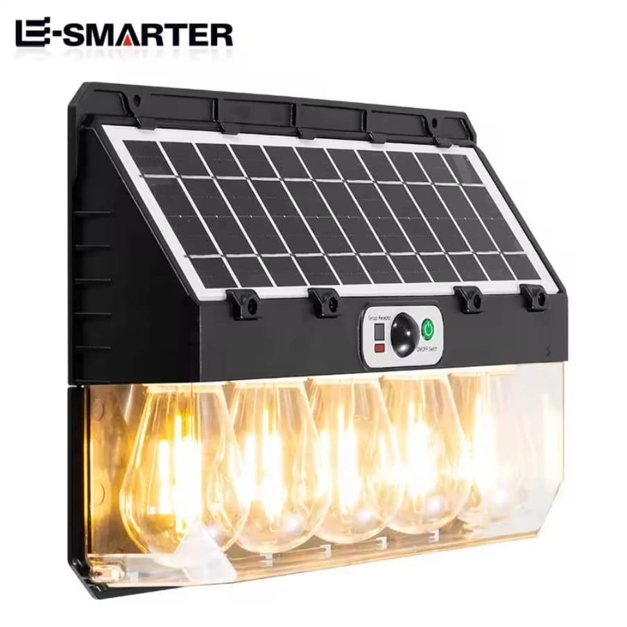 Outdoor Solar Wall Light with Tungsten Bulb – Motion Sensor, 18650 Battery & Solar Panel | Perfect for Garden, Stairs, Driveways & Patios"