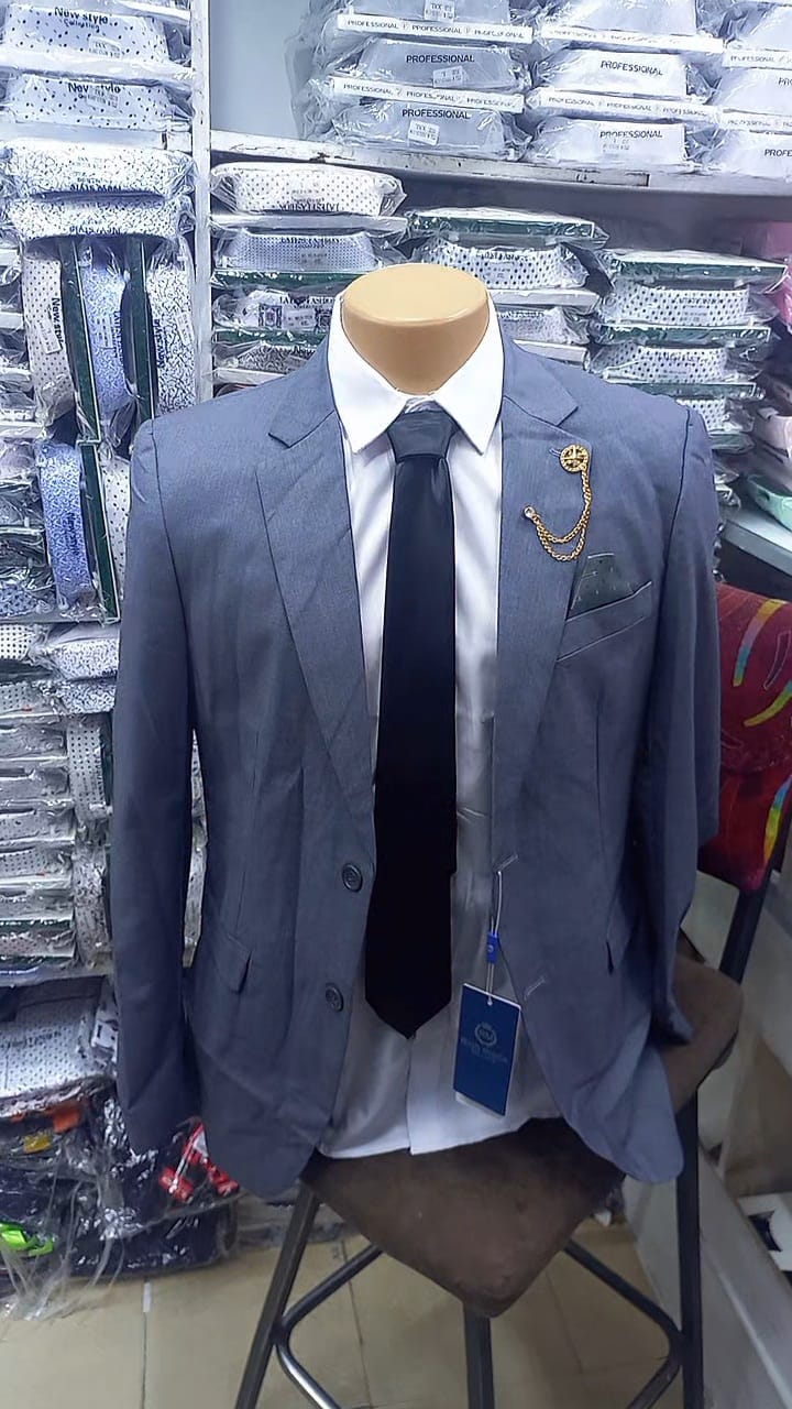 Fashion Men's Suit 2 Piece Set Blazers and Pants Classic Business Gentleman Formal Groom Wedding Dress Plus Size High Quality Suit plus free shirt