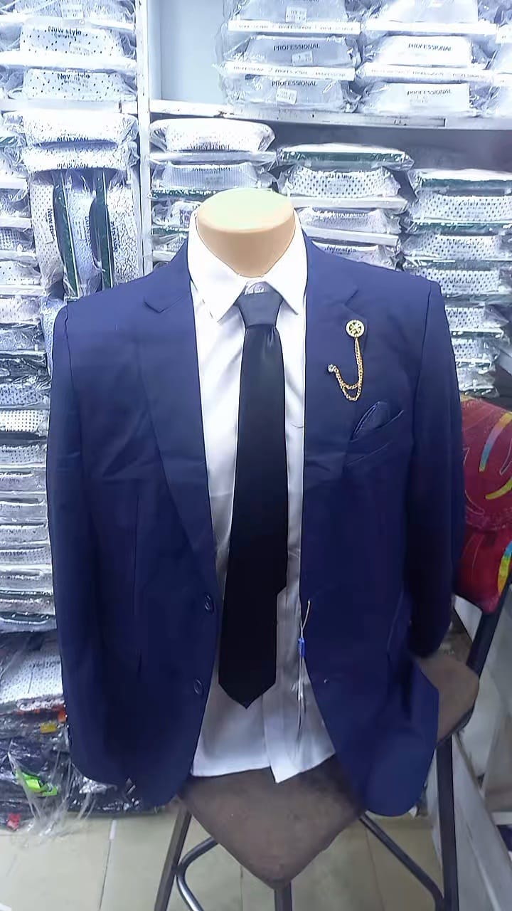 Fashion Men's Suit 2 Piece Set Blazers and Pants Classic Business Gentleman Formal Groom Wedding Dress Plus Size High Quality Suit plus free shirt