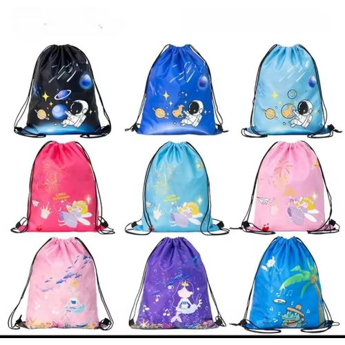 Stylish Themed Drawstring Swimming Bag – Lightweight, Water-Resistant Sports & Beach Backpack for Kids and Adults