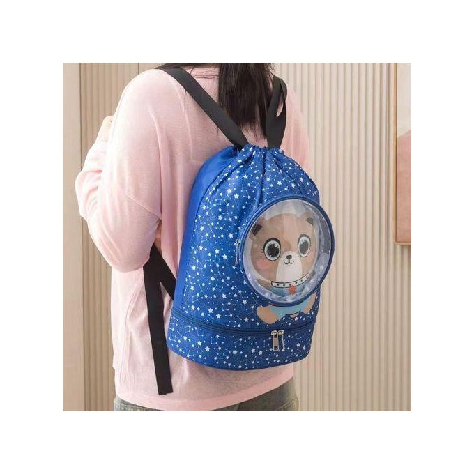 4-Piece Swimming Set for Kids & Beginners – Goggles, Swim Cap, Cartoon Towel & Drawstring Bag | Complete Pool & Beach Kit