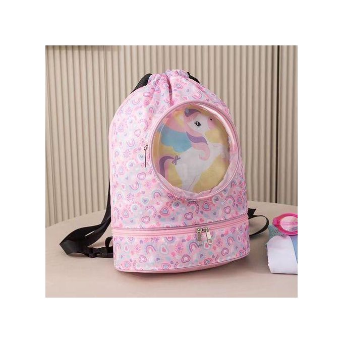 4-Piece Swimming Set for Kids & Beginners – Goggles, Swim Cap, Cartoon Towel & Drawstring Bag | Complete Pool & Beach Kit