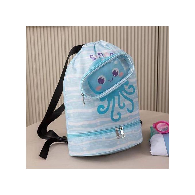 4-Piece Swimming Set for Kids & Beginners – Goggles, Swim Cap, Cartoon Towel & Drawstring Bag | Complete Pool & Beach Kit