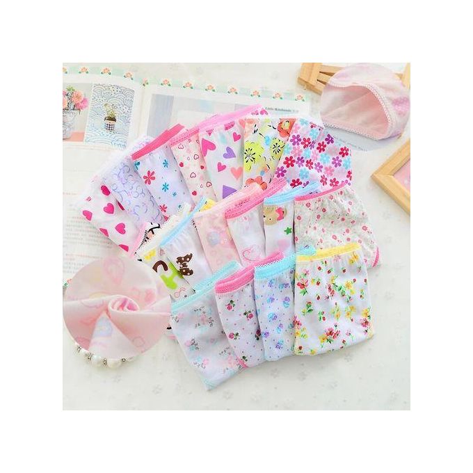 Fashion 6 Pack Girls Cotton Panties – High-Quality Soft Cotton Underwear with Stretchable Waistband, Breathable, Lightweight & Comfortable Innerwear for Everyday Kids Wear