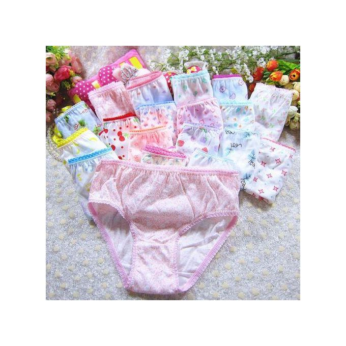 Fashion 6 Pack Girls Cotton Panties – High-Quality Soft Cotton Underwear with Stretchable Waistband, Breathable, Lightweight & Comfortable Innerwear for Everyday Kids Wear