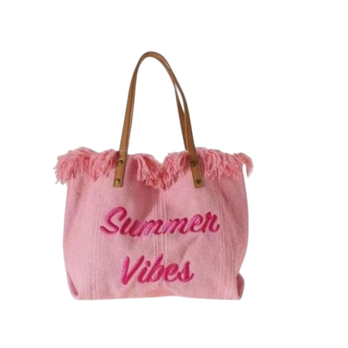 Summer Vibes Women’s Tote Bag – Large Capacity Travel Shopper Handbag, Stylish Ladies Shoulder Bag for Beach, Work & Everyday Use