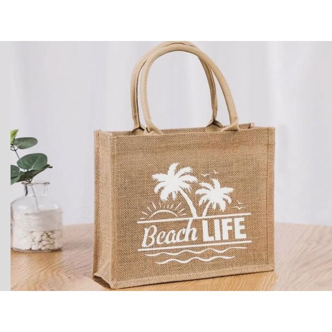“Durable Large-Capacity Summer Vibes Ladies Handbag – Stylish Beach & Laptop Tote Bag for Shopping, Travel, Work, and Everyday Use”