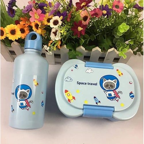 Premium Kids Lunch Boxes and Kids Water Bottles Set – Colorful, Durable & BPA-Free Partitioned Lunchbox with Multiple Compartments, Leak-Resistant Design, and Child-Friendly Water Bottle for School,