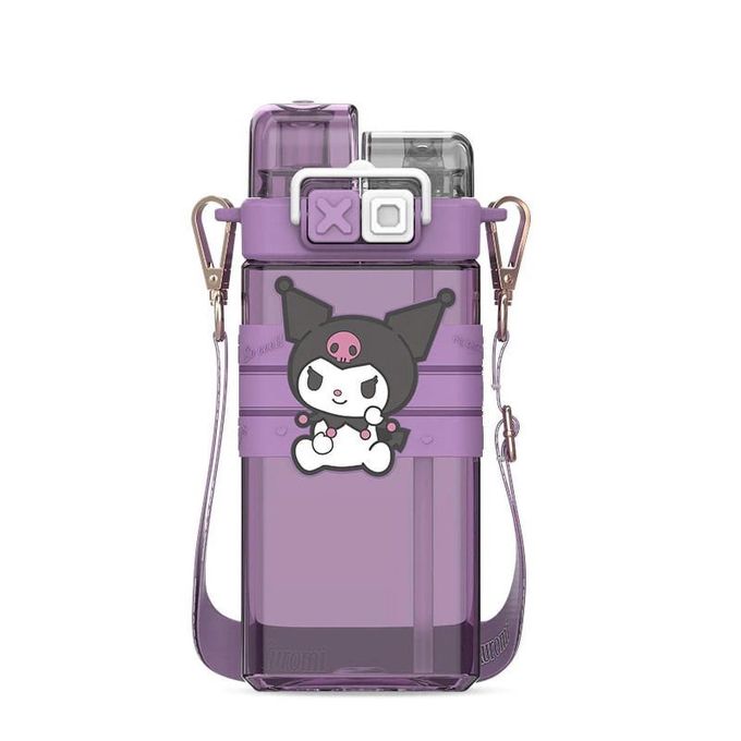 1PCS Adorable Sanrio Kids Water Bottle 500ML – BPA Free Dual Nozzle Sipper, Leakproof Bottle with Shoulder Strap, Cute School Water Bottle for Girls