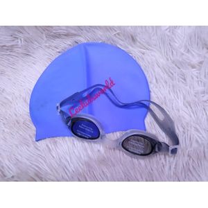 Children’s Swimming Goggles and Swim Cap Set – Leakproof Anti-Fog UV-Protected Goggles with Comfortable Stretchable Swimming Cap for Kids