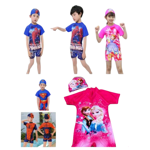 Quality Swimming Costumes📍L - 2-3yrs XL - 3-5yrs 2xl - 5-7yrs 3xl - 8-12yrs🎇Spandex, Nylon, Zipper closure Mermaid Swimsuit for BOY Easy to Wear and Take-of Ideal for Beaches.