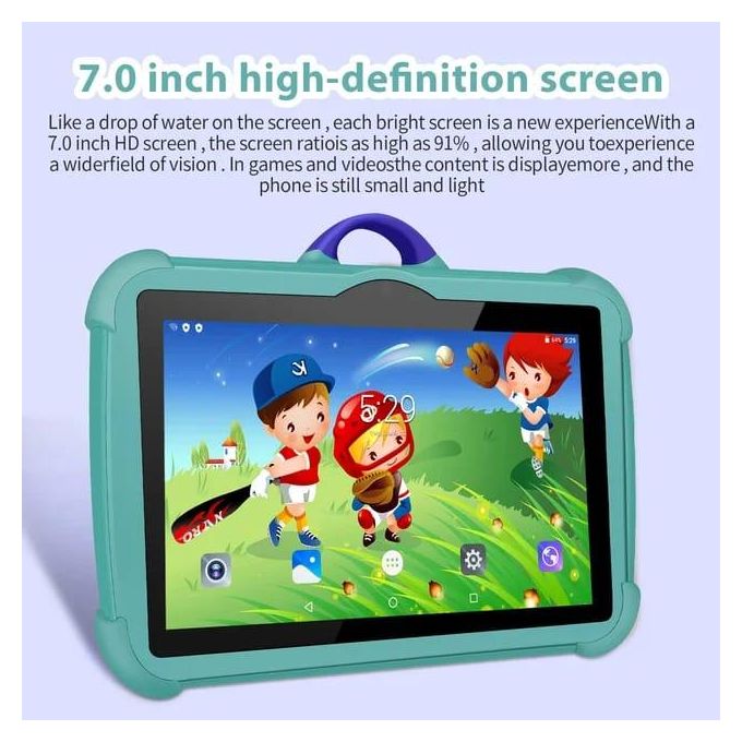 M730 / M43 Kids Tablet, 7-Inch HD Display, 6GB RAM + 256GB ROM, SIM Card Slot, WiFi & 4G LTE Support, Parental Control, Educational and Entertainment Tablet for Children