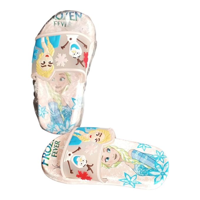 Frozen Cartoon Slides for Girls – Anti-Slip Lightweight Home & Beach Slippers – Cute Princess Summer Sandals