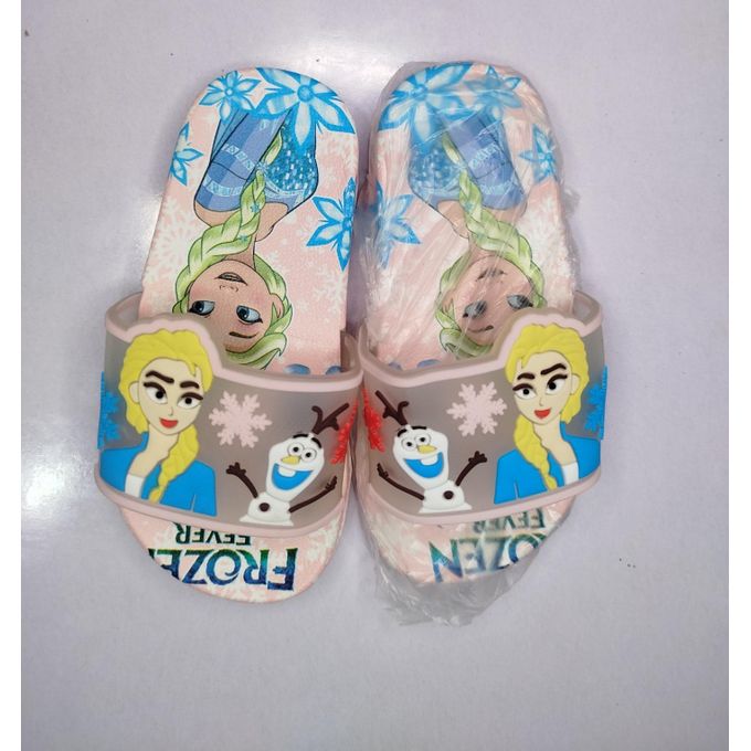Frozen Cartoon Slides for Girls – Anti-Slip Lightweight Home & Beach Slippers – Cute Princess Summer Sandals