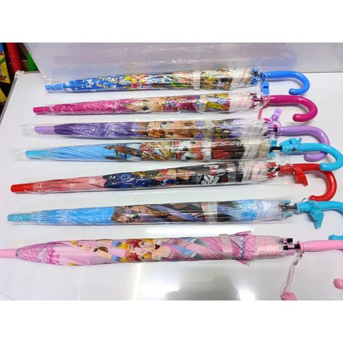 Kids Cartoon Print Umbrella – Fun Colorful Rainproof Umbrella with Easy Grip Handle – Durable Wind-Resistant Children’s Rain Gear