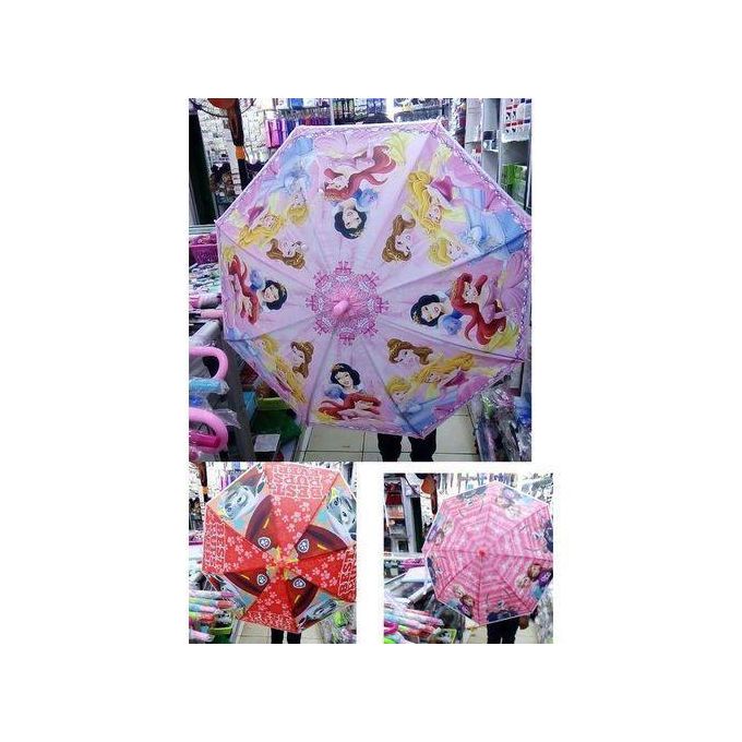 Kids Cartoon Print Umbrella – Fun Colorful Rainproof Umbrella with Easy Grip Handle – Durable Wind-Resistant Children’s Rain Gear