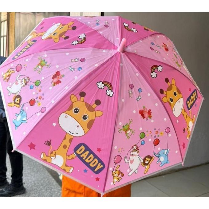 Kids Cartoon Print Umbrella – Fun Colorful Rainproof Umbrella with Easy Grip Handle – Durable Wind-Resistant Children’s Rain Gear