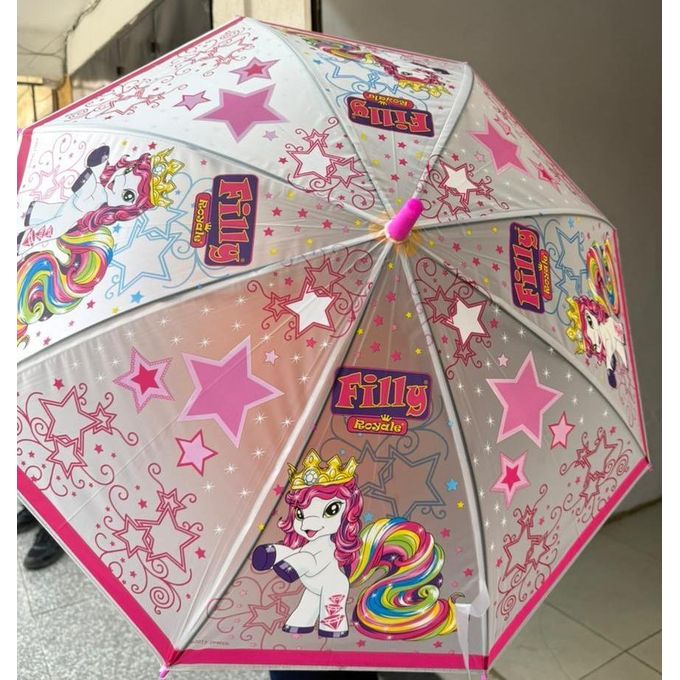 Kids Cartoon Print Umbrella – Fun Colorful Rainproof Umbrella with Easy Grip Handle – Durable Wind-Resistant Children’s Rain Gear