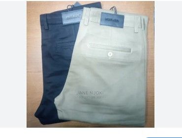 2 PCS Men’s Stretch Soft Khaki Chino Trousers – Break Rules Collection Comfortable Flexible Smart Casual Pants for Everyday Wear