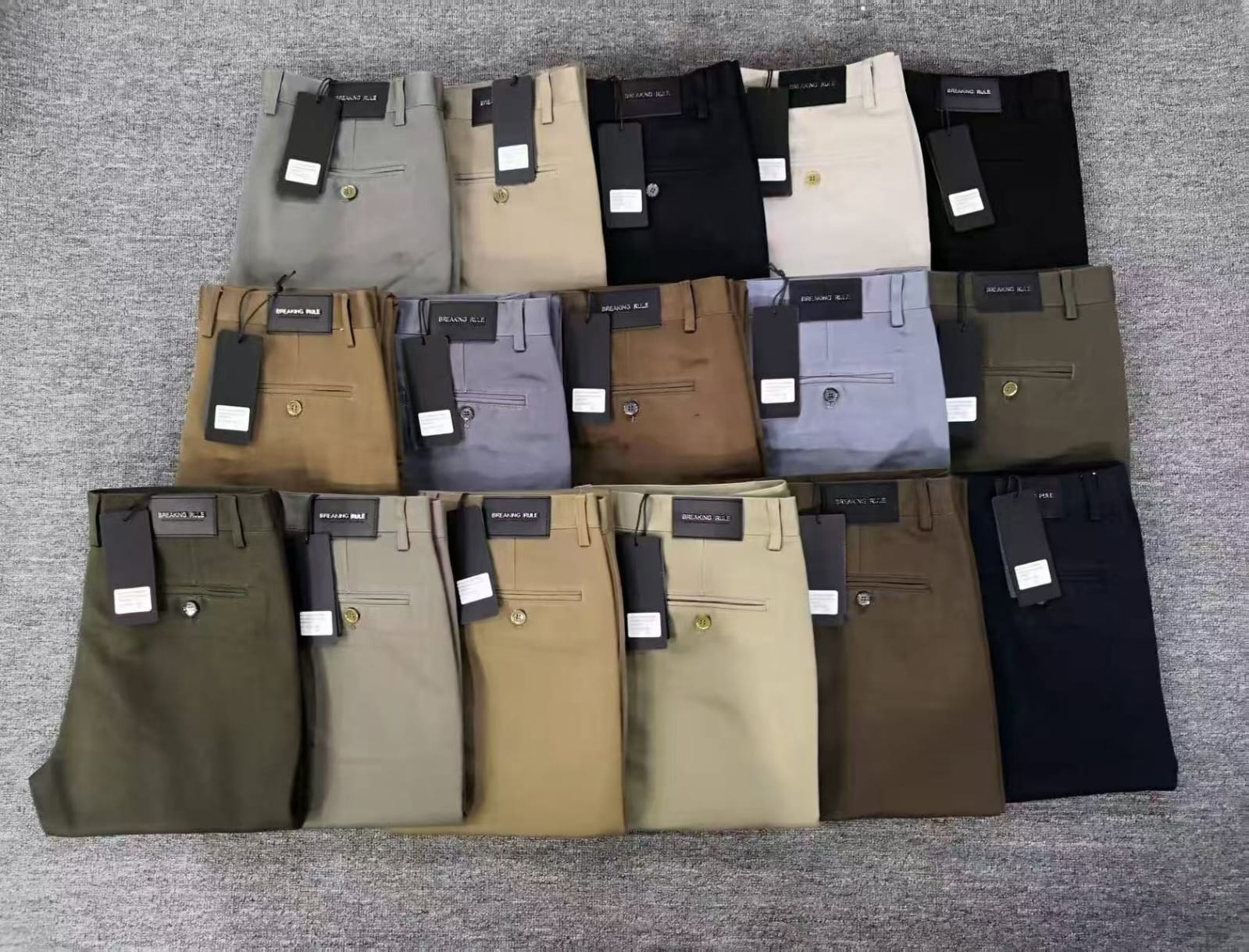 2 PCS Men’s Stretch Soft Khaki Chino Trousers – Break Rules Collection Comfortable Flexible Smart Casual Pants for Everyday Wear
