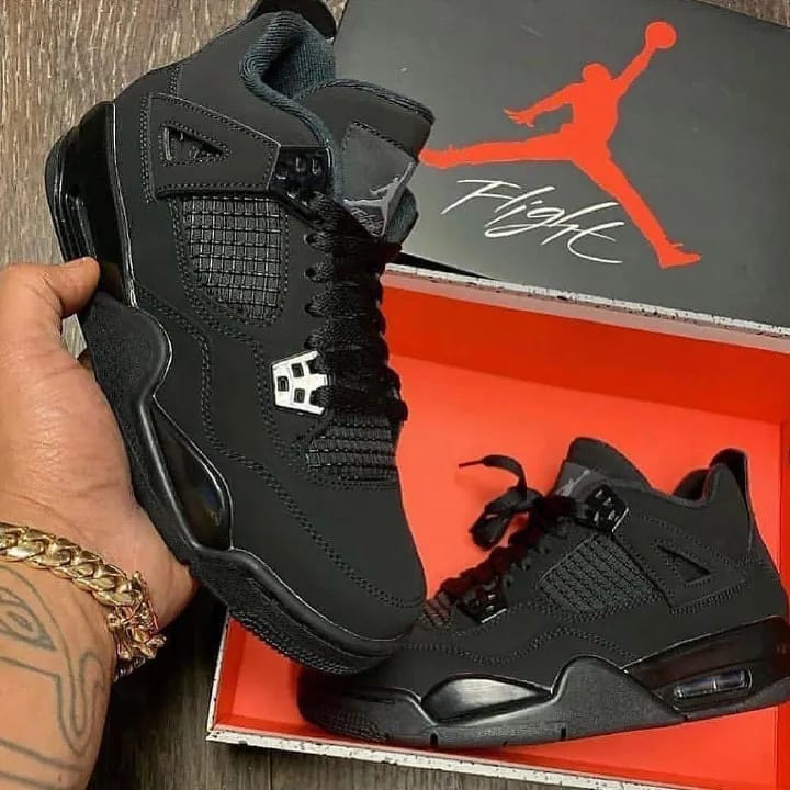 Original First Class High quality Unisex jordan 4 Retro black cat R 🔥🔥🔥 breathable sneakers ✴️💥