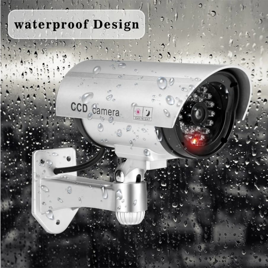 Dummy Wireless Camera Plastic Fake CCTV Camera With Simulation Antena Red Led Flashing AA Battery Surveillance Security System