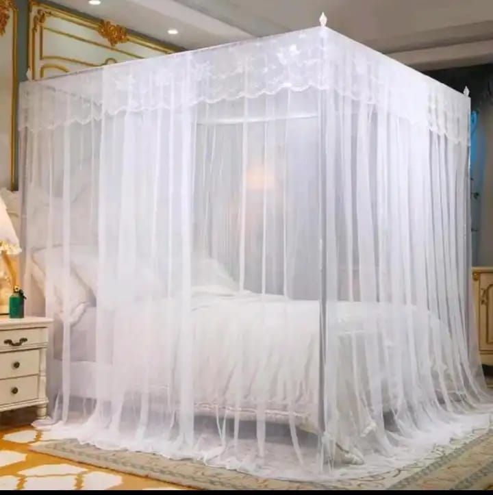 OFFER!🛏️ Luxury 4 Strong Stand/Post Mosquito Net with Stand – Elegant Bed Canopy (Multiple Colors)
✔ Strong 4-post metal frame stand
✔ Full 360° mosquito protection
✔ Soft high-quality breathable net