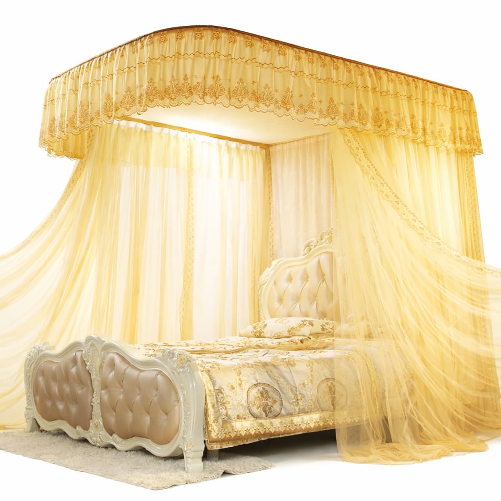 Clearance Offer✨Premium 2 stand Mosquito Net with Rails🛏️✨LUXURY AND REPELLENT TENT  CANOPY MOSQUITO NET.Pink Purple Cream and white.Full coverage protection from mosquitoes & insects.Easy to install