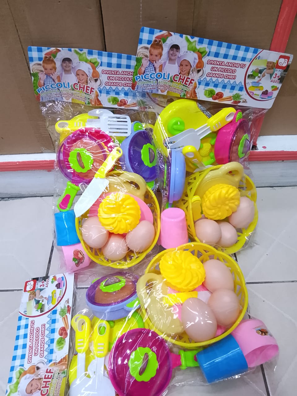 Cathy Piccoli Chef Kitchen Playset – Kids Cooking Toy Set with Food Basket, Eggs, Pots & Utensils | Educational Pretend Play Toy (3+ Years).🧺 Complete Playset.🍳 Realistic Food Items.👩‍🍳 Role Play