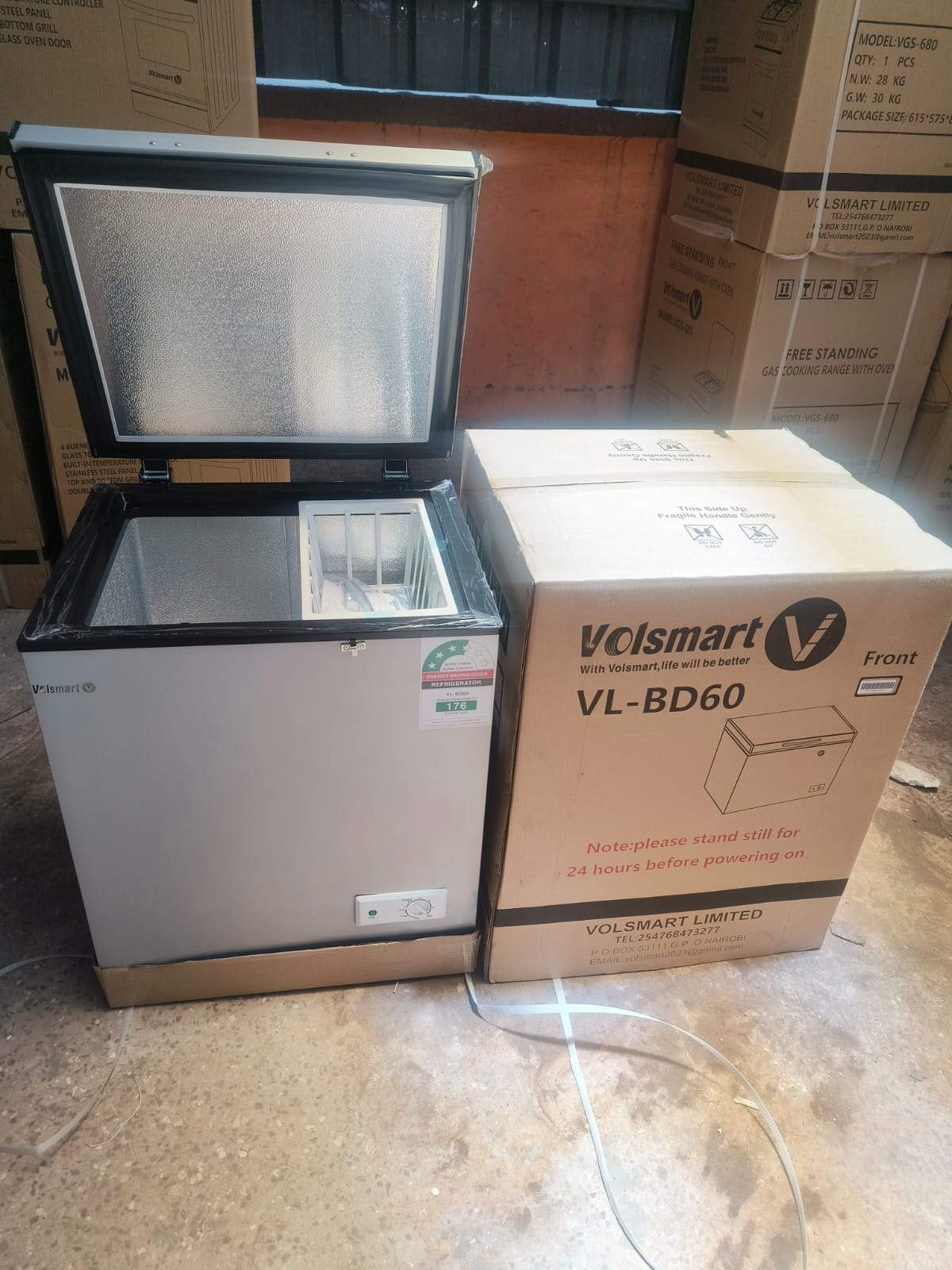 VOLSMART 60L ( VL BD60 ) Vertical Chest Freezer Single Flip Drain Freezer Energy-saving Freezer Fast Cooling Refrigeration