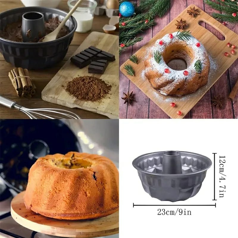 Nordic Carbon Steel Bundt Non-stick Granite Baking Tin