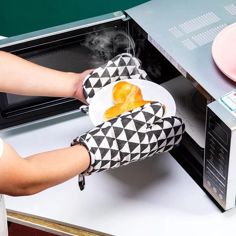 Insulated Cotton Kitchen / Oven Gloves Mittens
