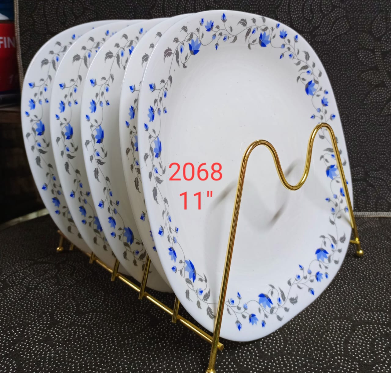 6 PCS 11 INCH OF SQUARE CERAMIC DINNER PLATES - Attractive, Extra Strong, Light and portable, Multiple use, Easy to clean.