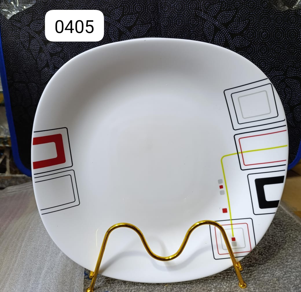 6 PCS 11 INCH OF SQUARE CERAMIC DINNER PLATES - Attractive, Extra Strong, Light and portable, Multiple use, Easy to clean.